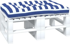 vidaXL Μαξιλάρι Παλέτας Μπλε &amp; Λευκό Ριγέ 120 x 80 x 12 εκ. Υφασμάτινο