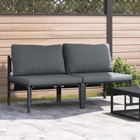 vidaXL Εξωτερικά Έπιπλα 2 Τεμάχιο Ανθρακί 80 x 80 x 71 cm Ατσάλι