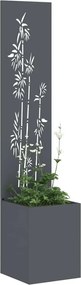 vidaXL Οθόνη Ιδιωτικότητας Κήπου Floral Ανθρακί 32 x 140 εκ.