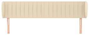 Κεφαλάρι με Πτερύγια Κρεμ 163x23x78/88 εκ. Υφασμάτινο - Κρεμ