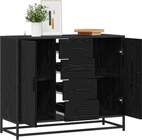 vidaXL Πλαϊνό γραφείο Μαύρη Δρυς 92 x 35 x 76 εκ. Επεξεργασμένο Ξύλο