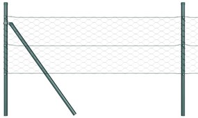 vidaXL Στύλος Περιφράξεων Πράσινο 100 x 0,5 μ (50 mm πλέγμα)