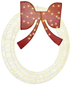 vidaXL Στεφάνι με 150 LED Θερμό λευκό 120 cm Ακρυλικό