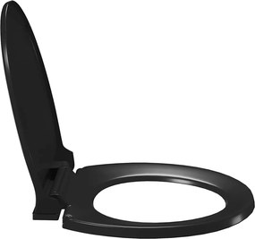 vidaXL Κάλυμμα Λεκάνης με Soft Close &amp; Quick Release Μαύρο