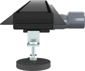 vidaXL 2 σε 1 εκροή ντους Μαύρο 70 cm Ανοξείδωτο Ατσάλι 304