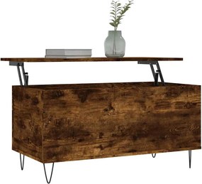 vidaXL Τραπεζάκι Σαλονιού Καπνιστή Δρυς 90x44,5x45 εκ. Επεξ. Ξύλο
