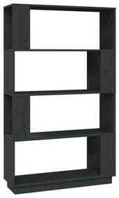 vidaXL Βιβλιοθήκη/Διαχωριστικό Χώρου Γκρι 80x25x132 εκ. Μασίφ Πεύκο