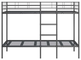 vidaXL Κουκέτα χωρίς στρώμα Μαύρο 100x200 cm Ατσάλι