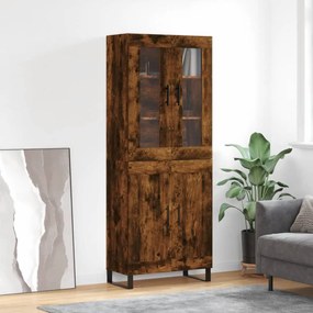 vidaXL Ντουλάπι Καπνιστή Δρυς 69,5x34x180 εκ. από Επεξεργασμένο Ξύλο