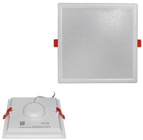 Adeleq Led Φωτιστικό Ψευδοροφής Τετράγωνο Πλήρες 20W 4000K 120° Λευκό 21-13201