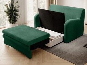 Καναπές κρεβάτι Elyria 151, Αποθηκευτικός χώρος, Πράσινο, 85x130x103cm, 74 kg, Πόδια: Πλαστική ύλη, Ξύλο: Πεύκο | Epipla1.gr