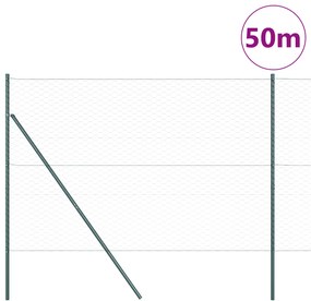vidaXL Περίφραξη Εξαγώνου Γκρι 1.5x50 m Σιδερένια