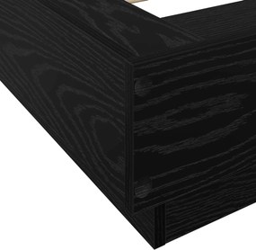 vidaXL Κρεβάτι με φωτισμό LED Μαύρη Δρυς 80 x 200 cm