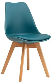 Καρέκλα Demy Πετρόλ 49 x 54 x 83, Χρώμα: Πετρόλ, Υλικό: Ξύλο, Πολυπροπυλένιο (PP)