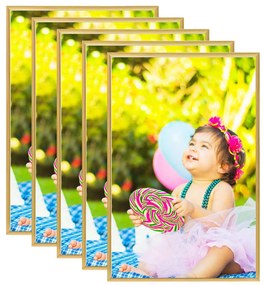 vidaXL Κορνίζες Κολάζ για Τοίχο/Τραπέζι 5 τεμ. Χρυσές 42x59,4 εκ. MDF