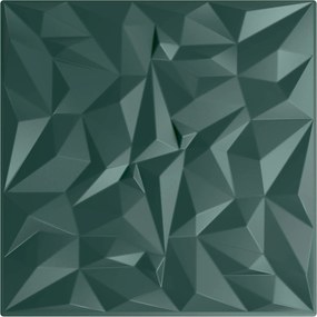 vidaXL Πάνελ τοίχου 12 τμχ. 50 x 50 cm Αμέθυστος Πράσινο Φελιζόλ XPS