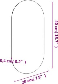 vidaXL Καθρέφτης 40 x 20 εκ. Γυάλινος