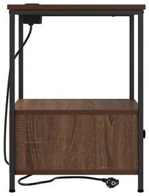 vidaXL Κομοδίνο Καφέ δρυς 42 x 41 x 56 εκ. Επεξεργασμένο ξύλο