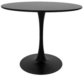 Τραπέζι Balou 127-000085 Φ100x75cm Black Mdf,Μέταλλο