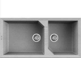 Elleci Ego 450 - Νεροχύτης Κουζίνας Γρανίτη 86x50 - Aluminium