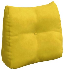 vidaXL Μαξιλάρι Πλάτης Κίτρινο 60 x 24 x 50 εκ Βελούδο
