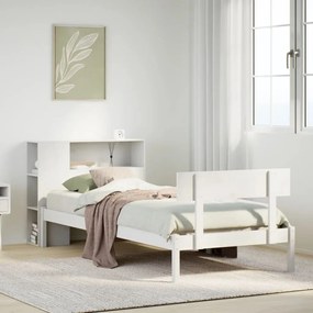 vidaXL Κρεβάτι Βιβλιοθήκη Χωρίς Στρώμα 100x200 εκ. Μασίφ Ξύλο Πεύκο