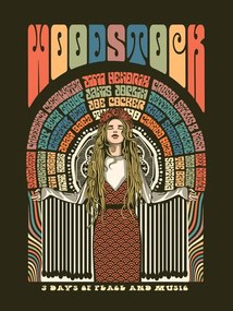 Εικονογράφηση Woodstock Festival Poster, Retrodrome