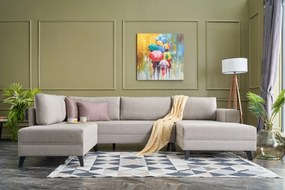 Γωνιακός Καναπές Efsun - 300x202x78εκ - Χρώμα Cream