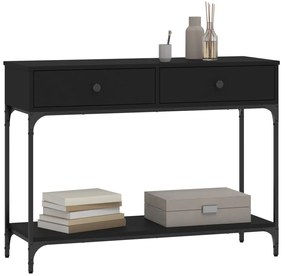 vidaXL Τραπέζι Κονσόλα Μαύρο 100 x 34 x 75 εκ. από Επεξεργ. Ξύλο