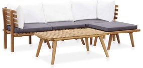 vidaXL Σαλόνι Κήπου 5 Τεμαχίων από Μασίφ Ξύλο Ακακίας