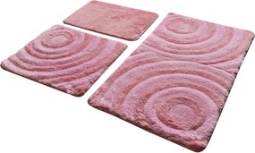 Acrylic Bathmat Set (3 Pieces) Wave - Powder Powder