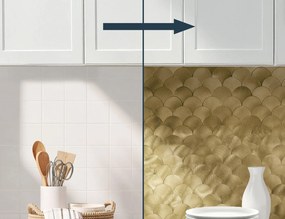 Αυτοκόλλητα πλακάκια Douceur d'intérieur - 25x25cm - 4τμχ - Κίτρινο