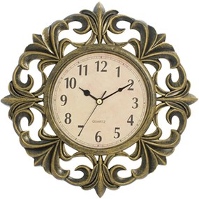 Ρολόι Τοίχου ArteLibre Χρυσό Πλαστικό Φ40.6cm