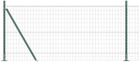 vidaXL Τεντώτο με στήριγμα Πράσινο 1 x 10 m Χάλυβας και PVC