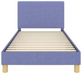 vidaXL Κρεβάτι Παιδικής Κρεβατοκάμαρας με Κεφαλάκι Μπλε τζην ύφασμα