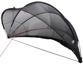 vidaXL Θόλος πισίνας Μαύρο 405 x 405 x 192 εκ.