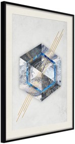 Αφίσα - Marble Composition II - 20x30 - Μαύρο - Με πασπαρτού