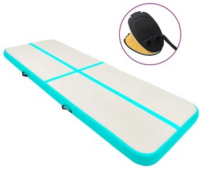 vidaXL Στρώμα Ενόργανης Φουσκωτό Πράσινο 300x100x15 εκ. PVC με Τρόμπα
