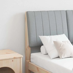 vidaXL Ταπετσαρισμένο κεφαλάρι Ανοιχτό γκρι 120 cm