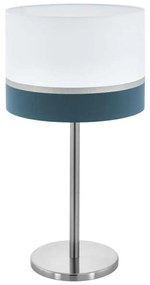 Φωτιστικό Επιτραπέζιο 39557 Spaltini E27/1 Nickel White-Blue Eglo Μέταλλο,Πλαστικό
