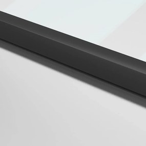 vidaXL Εσωτερική Πόρτα Μαύρη 102,5x201,5 εκ. Ψημένο Γυαλί & Αλουμίνιο