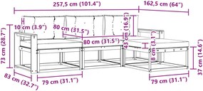 vidaXL Σειρά Καναπέ Εξωτερικού 4 pcs Λευκό και Κρεμ Πολυεστέρας