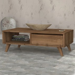 Τραπεζάκι σαλονιού Aster καρυδί 120x56x40εκ