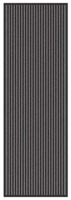 vidaXL Χαλάκι Εξώπορτας Μαύρο και Γκρι 60 x 180 cm Πολυπροπυλένιο, PVC