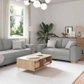 vidaXL Σετ Καναπέ με μαξιλάρι 3 pcs Γκρι 220 x 78 x 84 εκ. ύφασμα