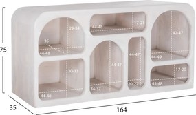 ΜΠΟΥΦΕΣ HANDYR HM9705 ΜΑΣΙΦ ΞΥΛΟ MANGO ΣΕ ΛΕΥΚΟ ΧΡΩΜΑ 165x35x75Yεκ.