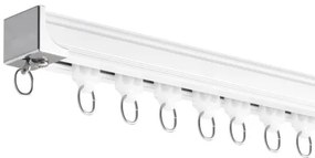 VEVOR Ceiling Curtain Track Set 17.7 FT/5.4 Meter Room Divider with Hooks White