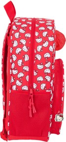 Σχολική Τσάντα Hello Kitty Iconic Λευκό Κόκκινο 33 x 42 x 14 cm