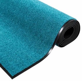 vidaXL Χαλάκι Εξώπορτας Κυανί και Μαύρο 120 x 300 cm