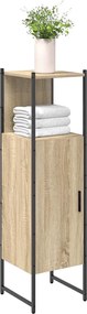 vidaXL Ντουλάπι Μπάνιου Μπεζ 33 x 33 x 120,5 εκ. Επεξεργασμένο ξύλο